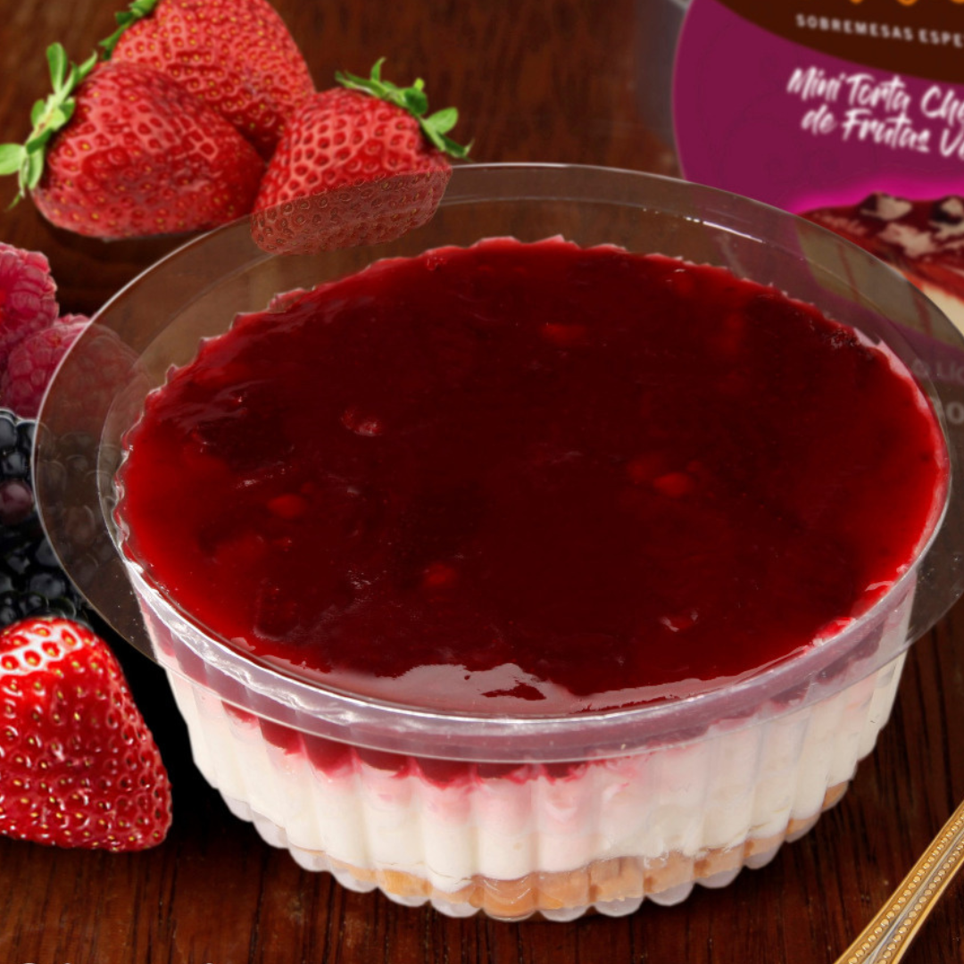 5 Torta Cheese Cake Frutas Vermelhas 80g